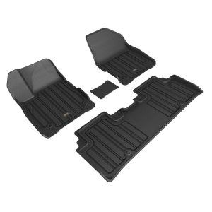 Kia EV6 Floor Mat Set - Front + Rear - 3D MAXpider - ELITECT - Black - 2022+ Kia EV6 Floor Mat Set - Front + Rear - 3D MAXpider - ELITECT - Black - 2022+
